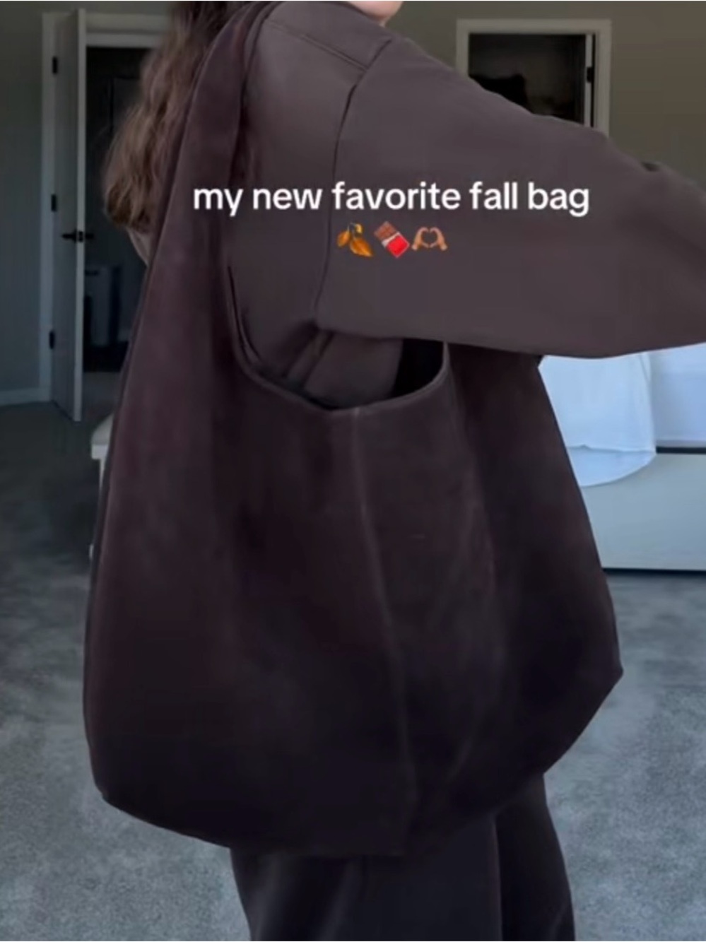 Chocolate Brown Suede Hobo Bag - Genuine Leather